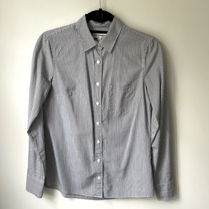 J. Crew Pinstripe “Boy” button up shirt, size 0